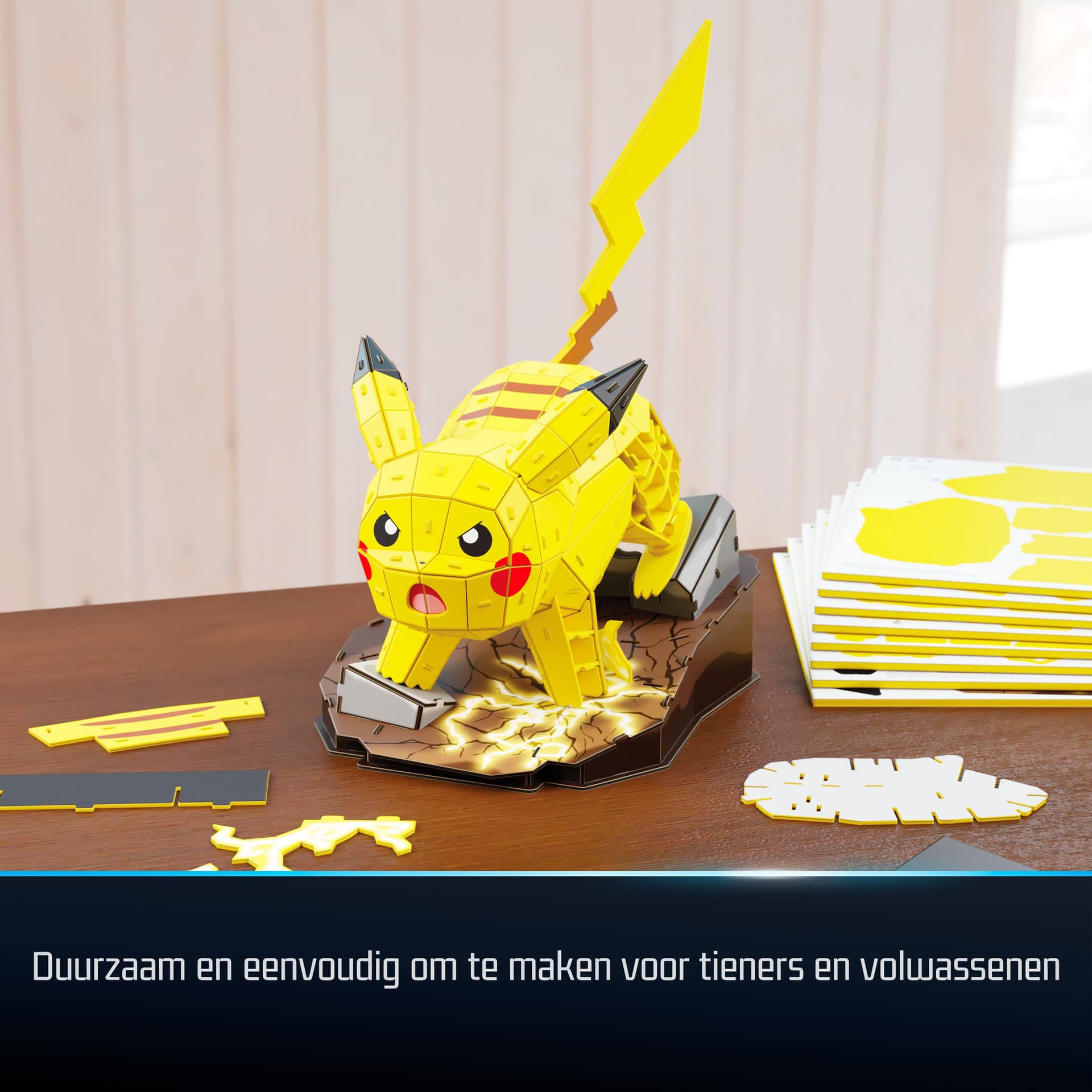 4D Build , Pokémon Pikachu, Kit di Modellismo 3D, Puzzle per Adulti, 201 pezzi, dai 12 Anni in su (4D Build - PokÃ©mon Pikachu)