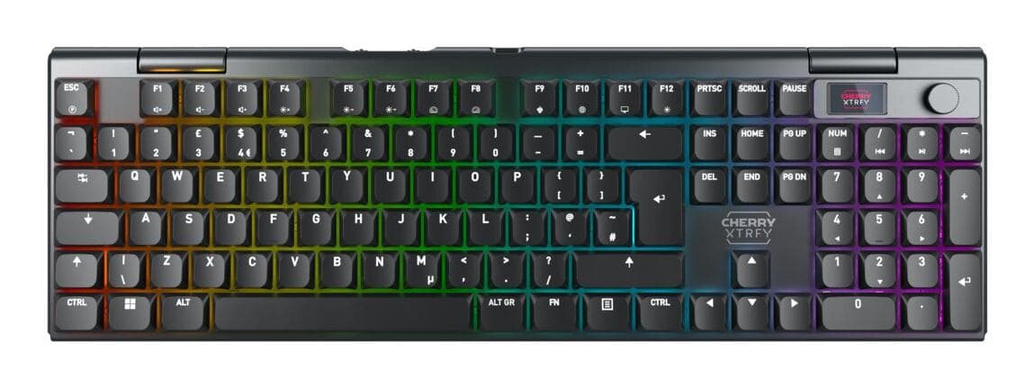 CHERRY XTRFY MX 10.1 Wireless tastiera Gaming USB + RF Wireless + Bluetooth QWERTY Inglese UK Nero (CHERRY XTRFY MX 10.1 WIRELESS - CORDLESS LOW-PROFILE GAMING KBD) - Versione Tedesca