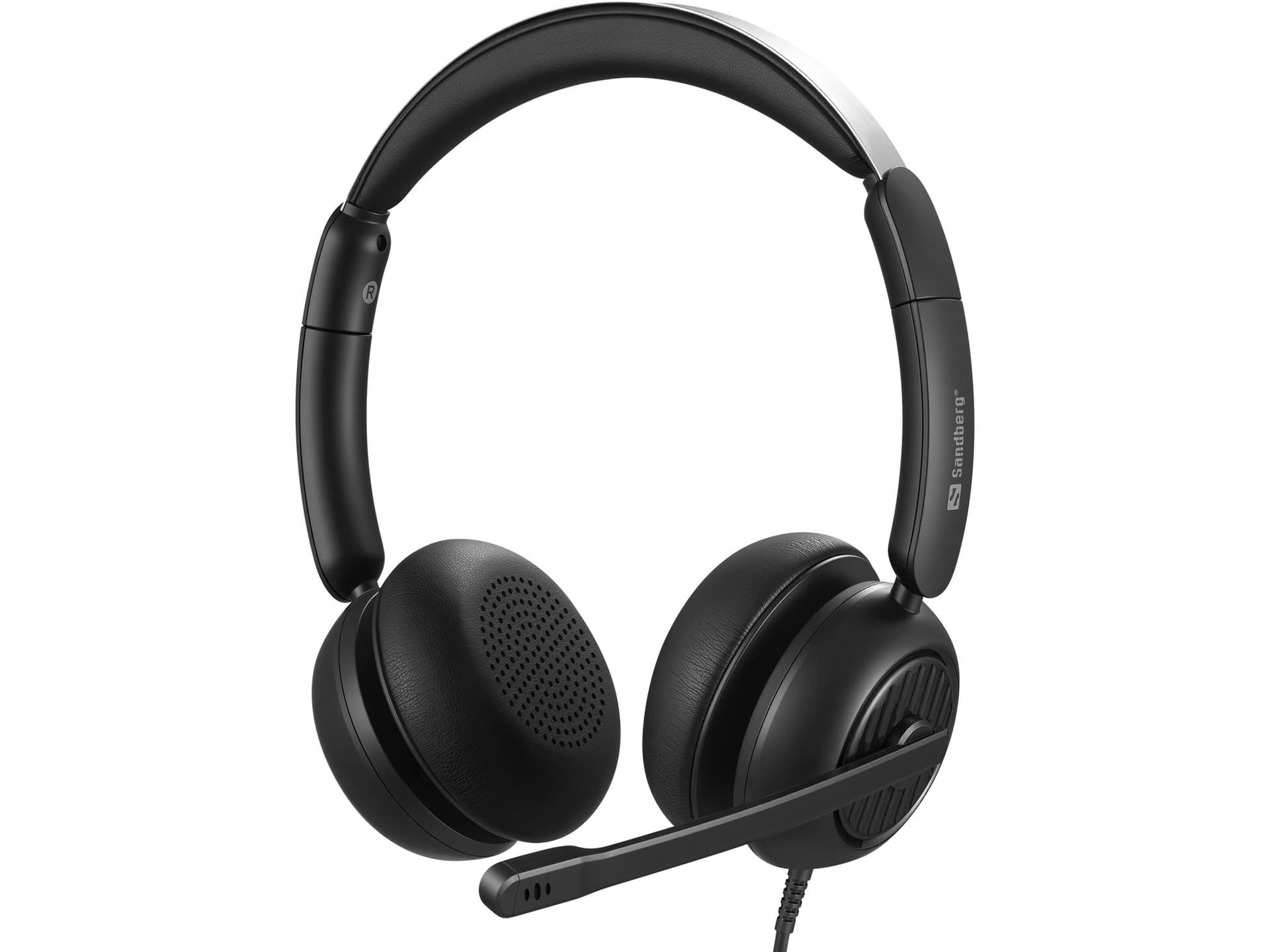 Sandberg 126-54 cuffia e auricolare Cablato A Padiglione Ufficio USB Type-C / USB Type-A Nero (3in1 Office Headset Pro ENC - 3in1 Office Headset Pro ENC - Warranty: 60M)