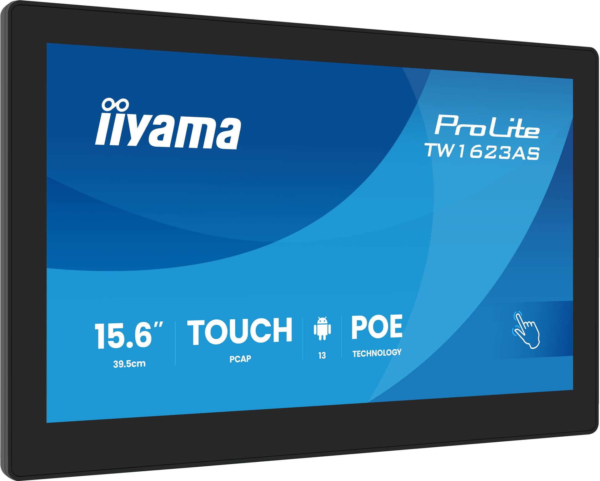 iiyama TW1623AS-B3P Monitor PC 39,6 cm [15.6] 1920 x 1080 Pixel Full HD LED Touch screen Nero (iiyama TW1623AS-BP Signage Display Interactive flat panel)