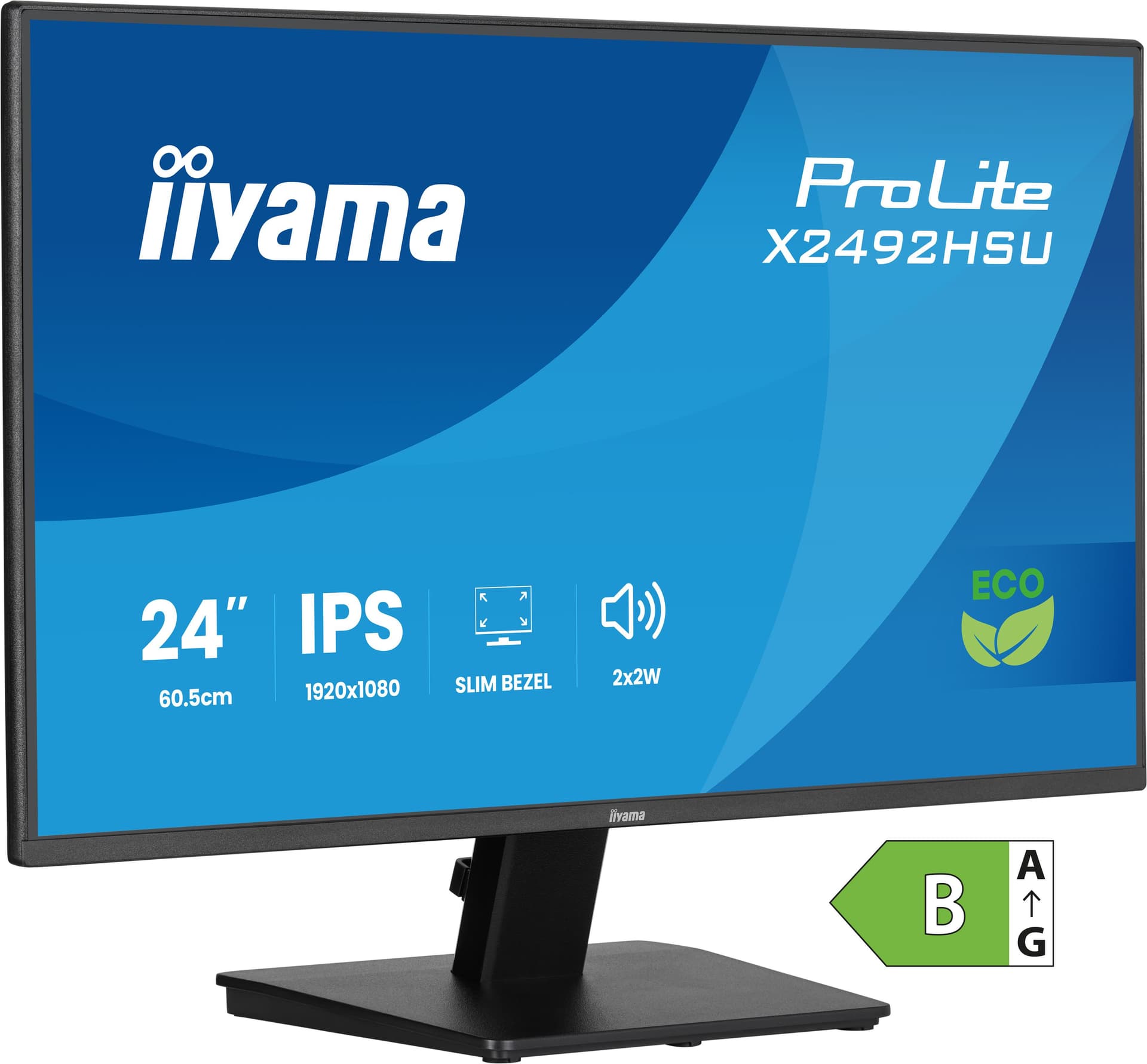 iiyama ProLite X2492HSU-B1 Monitor PC 60,5 cm [23.8] 1920 x 1080 Pixel Full HD LED Nero (24 ProLite X2492HSU-B1 Monitor - 24 Black IPS Monitor Full HD Display Port USB and HDMI)