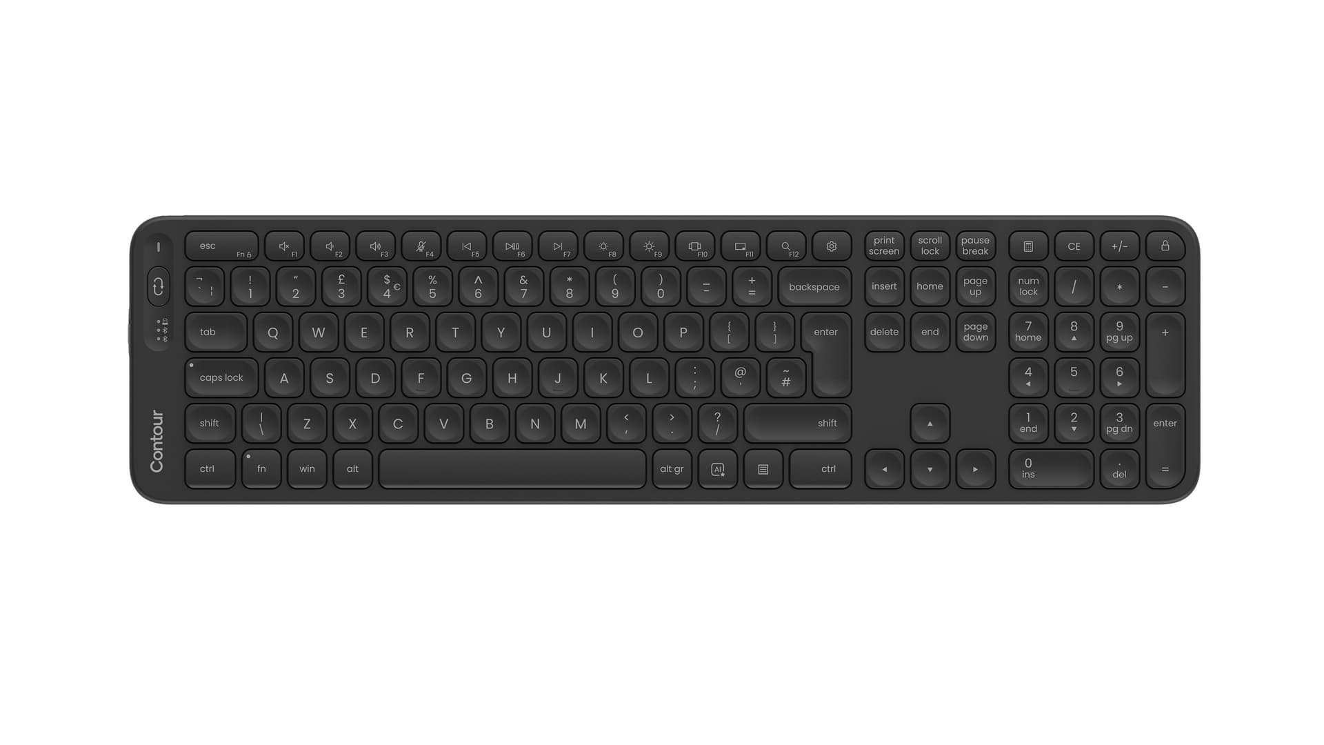 Contour Design Balance tastiera Ufficio RF senza fili + Bluetooth QWERTY Inglese UK Nero (Contour Balance Full-Size Keyboard Wireless - UK Layout [2Years warranty]) - Versione UK