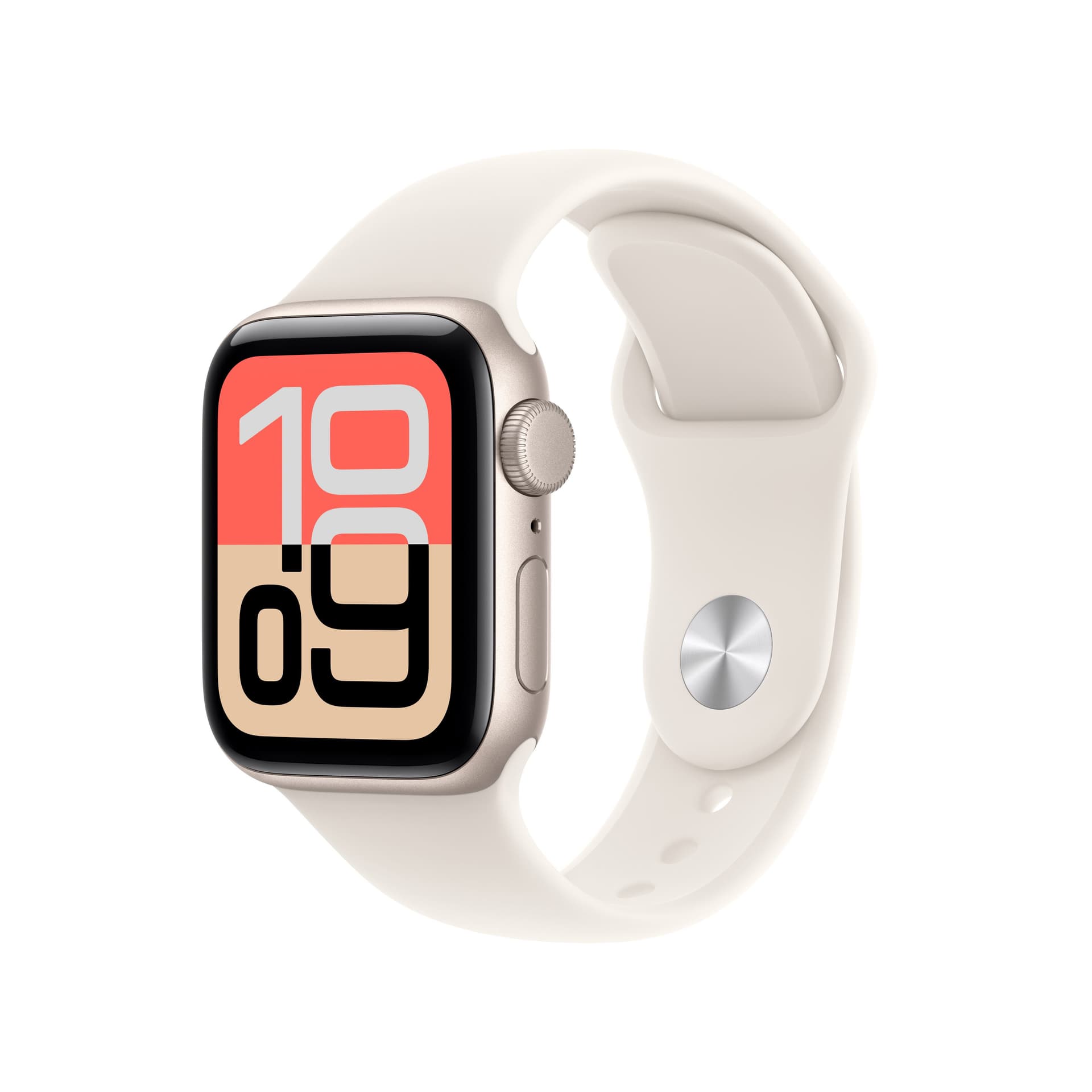 Apple Watch SE [3nd generation] OLED 40 mm Digitale 324 x 394 Pixel Touch screen Beige Wi-Fi GPS [satellitare] (Apple Watch SE 3Â GPS 40mmÂ Starlight Aluminium Case with Starlight Sport Band - S/M)