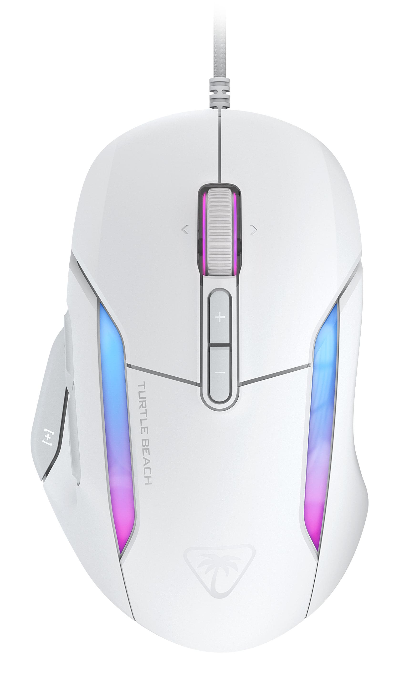 Turtle Beach Kone II: Mouse da gaming RGB cablato ed ergonomico, Sensore ottico da 26K DPI, ciclo di vita degli switch ottici di 100 milioni di clic, 23 input personalizzabili - Bianco (Turtle Beach Kone II mouse Gaming Righ)