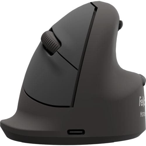 Fellowes 100143582 mouse Universale Mano destra Bluetooth + USB Type-C Ottico 2400 DPI ([NEW] FELLOWES BREYTA PLUS+ ERGONOMIC VERTICAL MOUSE - LARGE RIGHT 100143582)