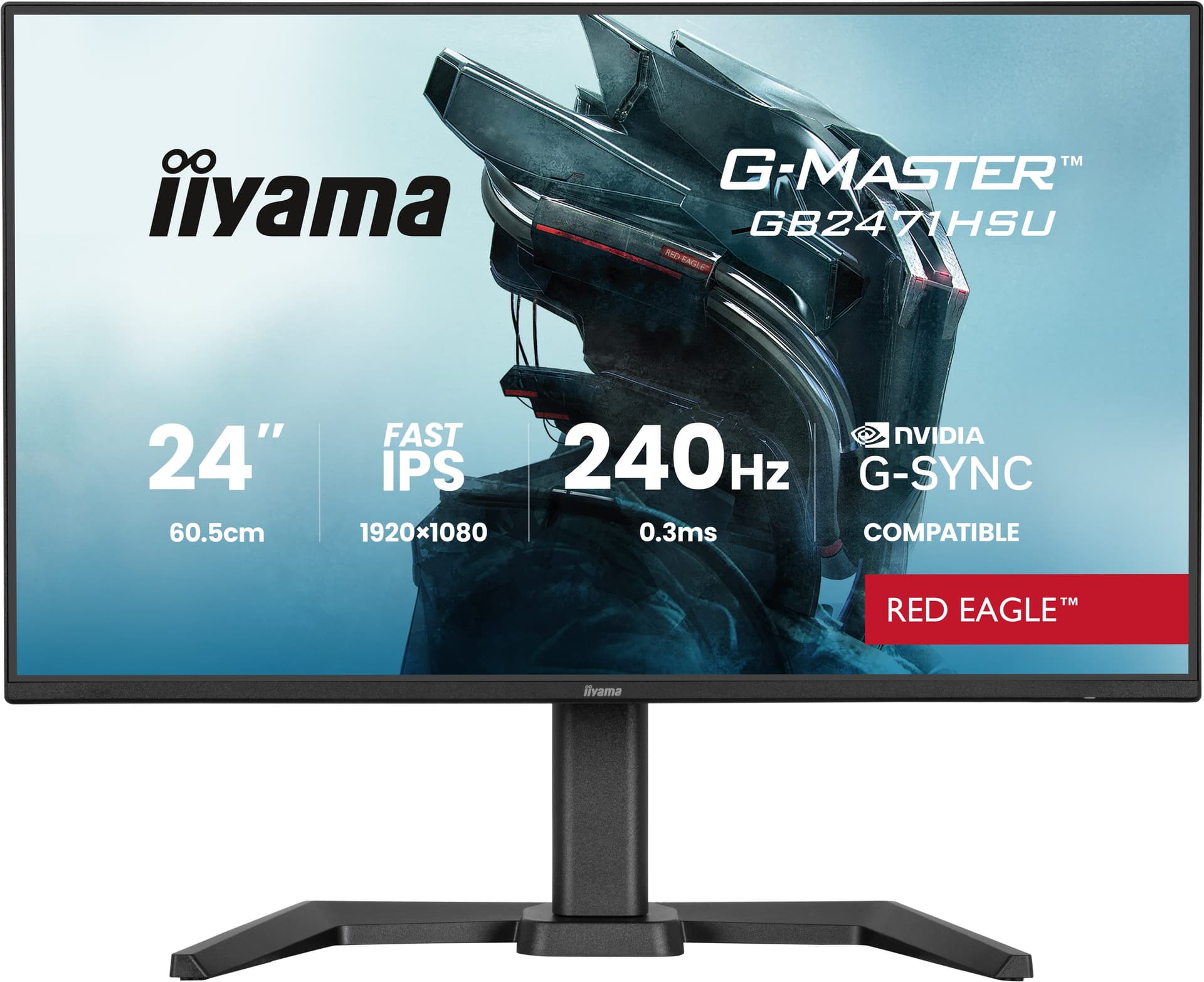 iiyama G-MASTER GB2471HSU-B1 Monitor PC 60,5 cm [23.8] 1920 x 1080 Pixel Full HD Nero (iiyama G-MASTER GB2471HSU-B1 computer monitor 60.5 cm [23.)