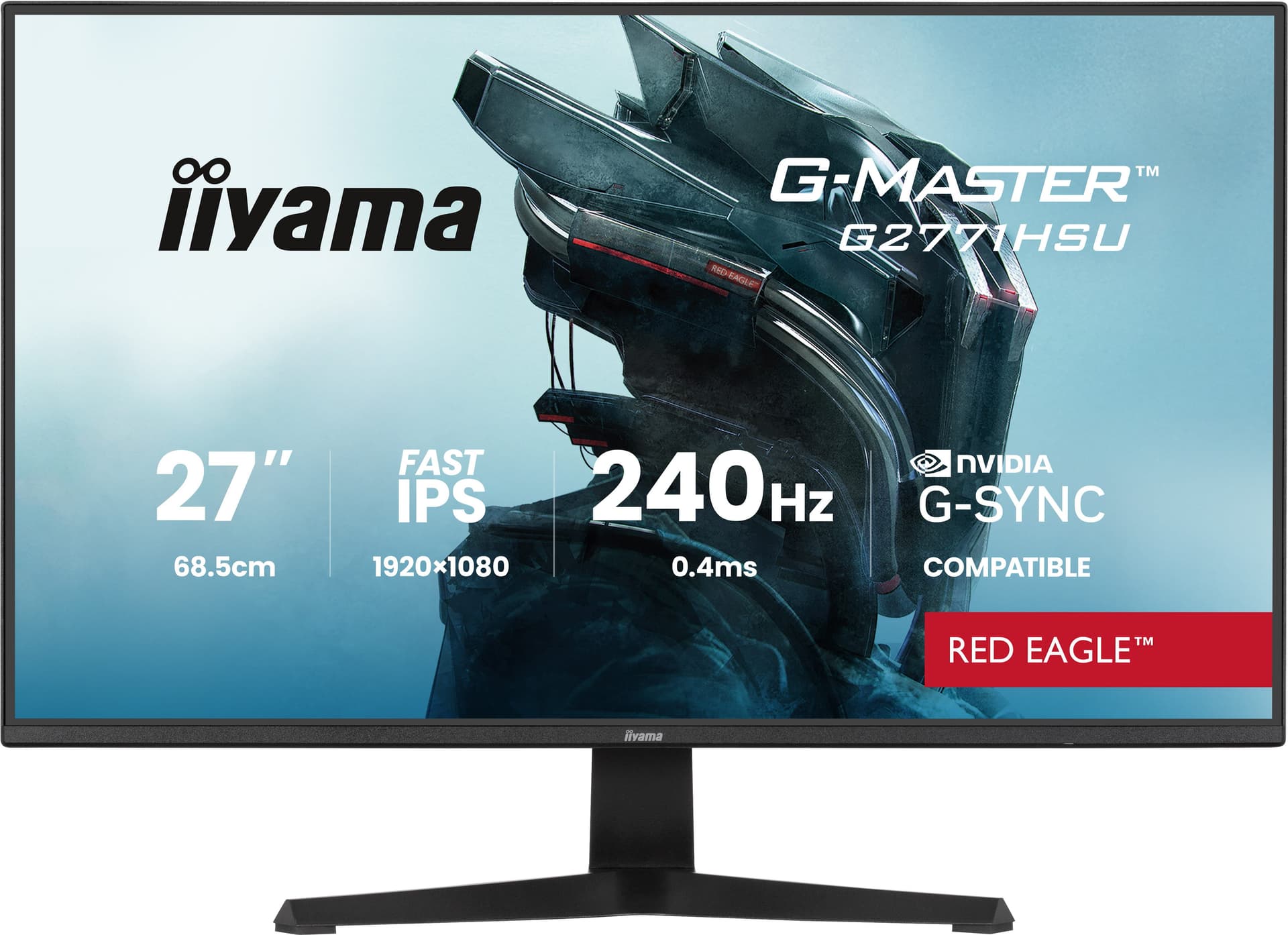 iiyama G-MASTER G2771HSU-B1 Monitor PC 68,6 cm [27] 1920 x 1080 Pixel Full HD Nero (G2771HSU-B1 27IN FAST-IPS LCD - 240HZ 0.4MS ADAPTIVE SYNC G-SYNC)