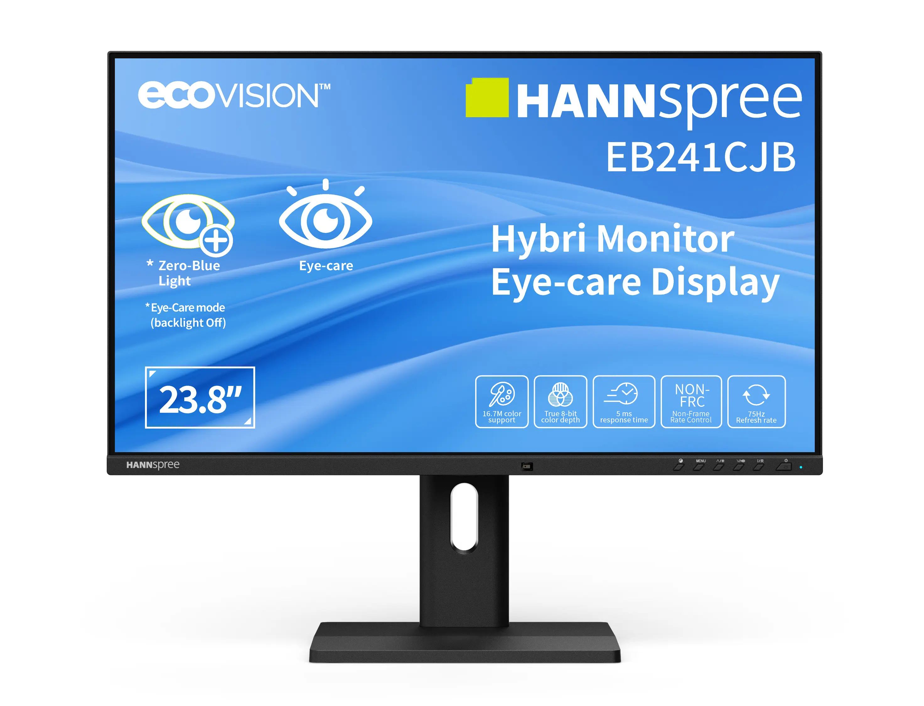 Hannspree Hybri Monitor EB241CJB Monitor PC 60,5 cm [23.8] 1920 x 1080 Pixel Full HD LCD Nero (23.8 FULL HD HYBRI ECOVISION MONITOR)