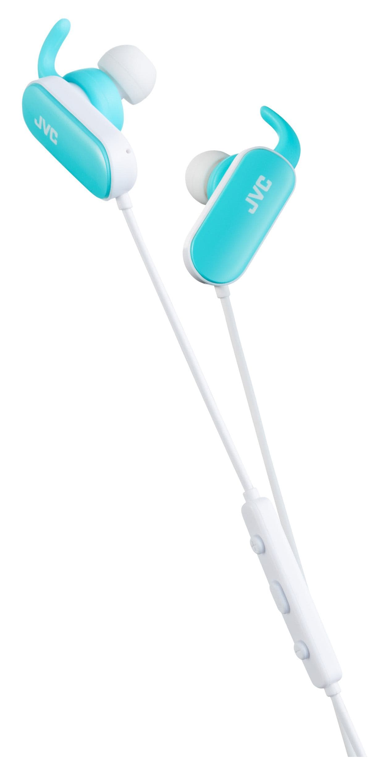 JVC HA-EBT5-A-E cuffia e auricolare Wireless In-ear Sport Bluetooth Blu, Bianco (JVC HA-EBT5 - Ã¸reproptelefoner med mik)