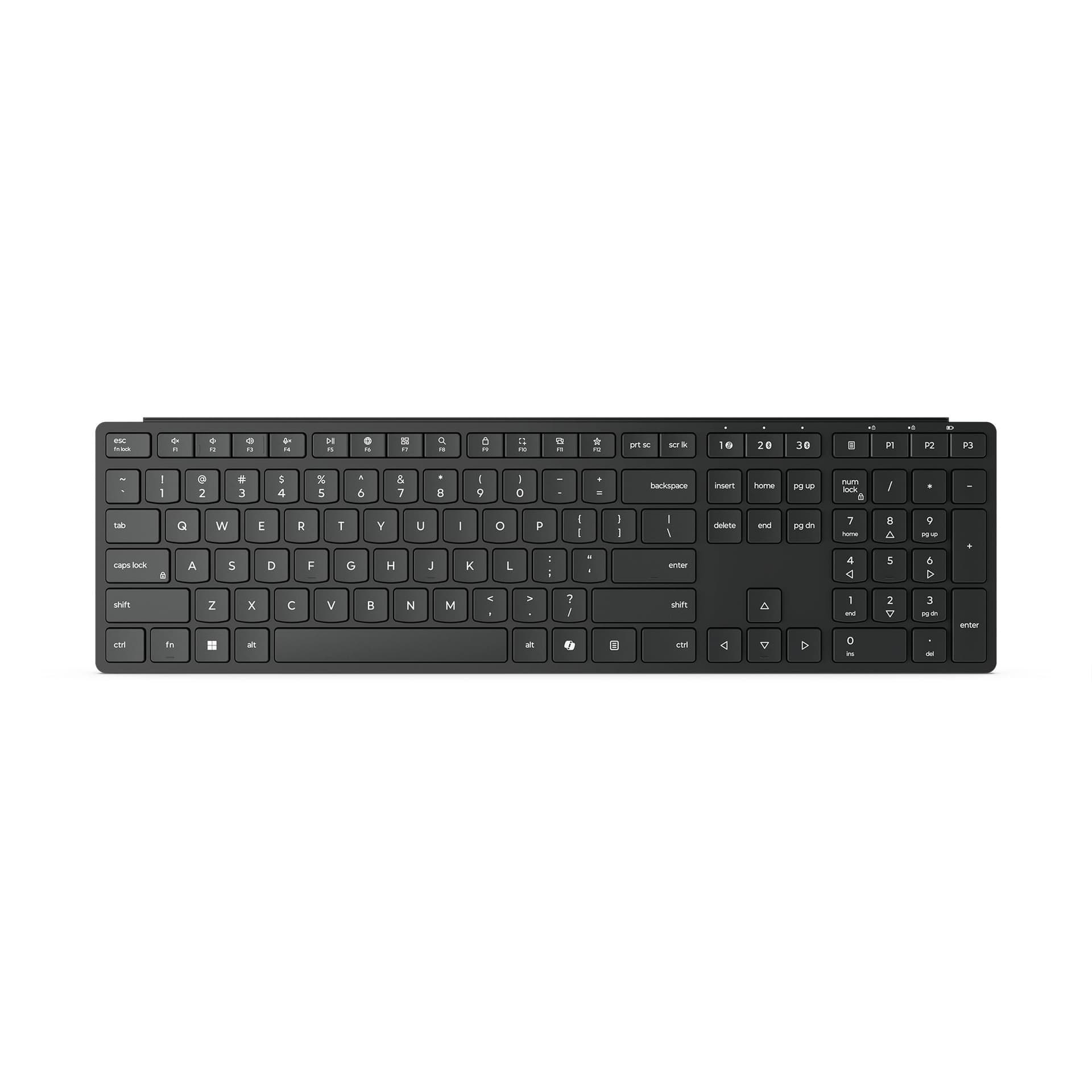 Lenovo 4Y41S04679 tastiera Casa/ufficio RF senza fili + Bluetooth Italiano Nero (Lenovo Multi-Mode Pro 6000 - Tastiera - senza fili - 2.4 GHz, Bluetooth - QWERTY - italiana - nero eclisse - confezione brown box)