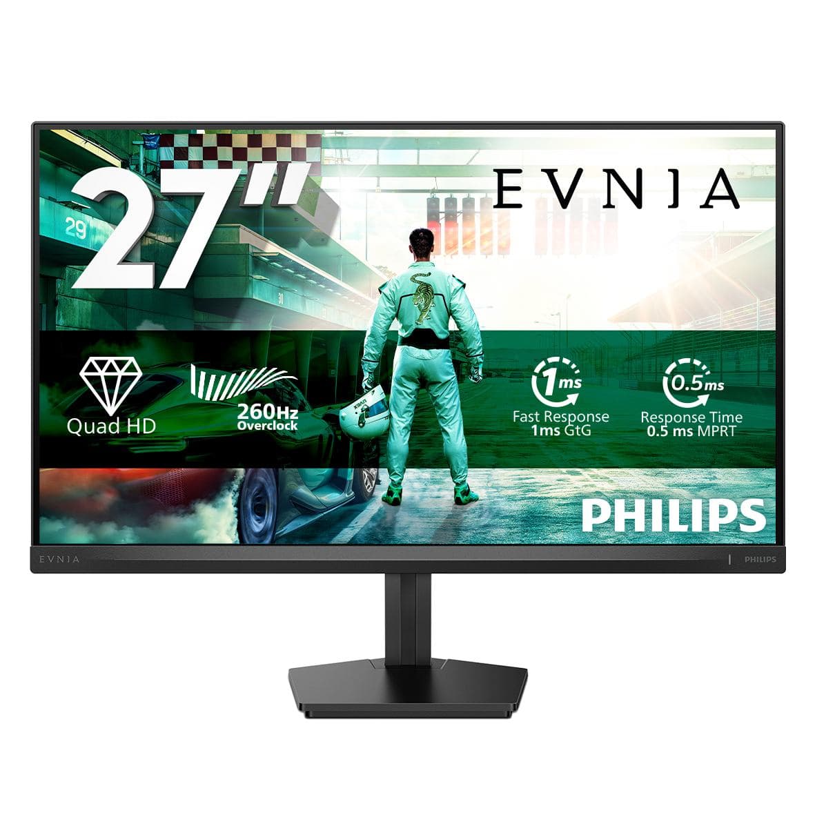 Philips Evnia 3000 27M2N3500PF/00 Monitor PC 68,6 cm [27] 2560 x 1440 Pixel Quad HD LCD Nero (Philips Evnia 3000 27M2N3500PF - LED monitor - gaming - 27 - 2560 x 1440 QHD @ 240 Hz - Fast IPS - 1000:1 - HDR10 - 0.3 ms - 2xHDMI, DisplayPort - charcoal)