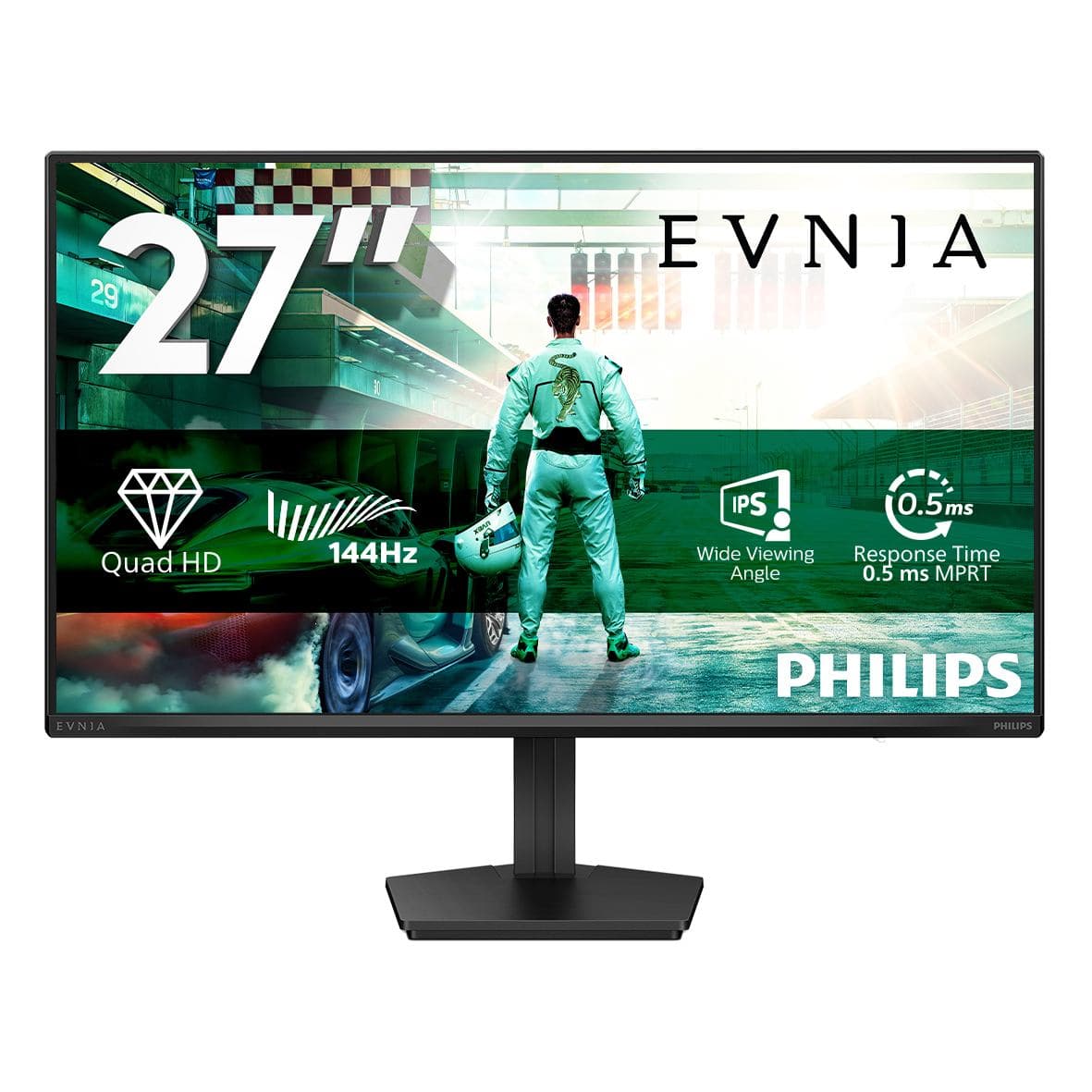 Philips 27M2N3500NF/00 Monitor PC 68,6 cm [27] 2560 x 1440 Pixel Nero (Philips Evnia 3000 27M2N3500NF - LED monitor - gaming - 27 - 2560 x 1440 QHD @ 144 Hz - IPS - 1500:1 - HDR10 - 0.5 ms - HDMI, DisplayPort - charcoal)