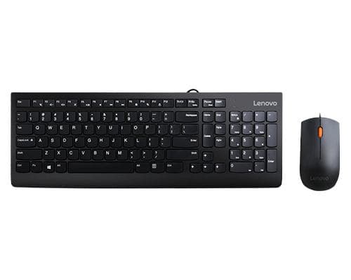 Lenovo 300 tastiera Mouse incluso Universale USB QWERTY Inglese US Nero (300 Keyboard Mouse Included - Universal Usb Qwerty Us - English Black - Warranty: 12M)