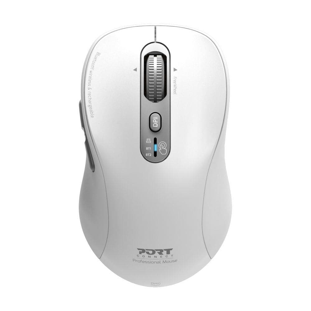 Port Designs PORT Connect 900707CW mouse Ufficio Mano destra RF senza fili + Bluetooth ([New] Port Design - White FreeWheel BLUETOOTH & WIRELESS & RECHARGEABLE EXPERT MOUSE 900707CW)