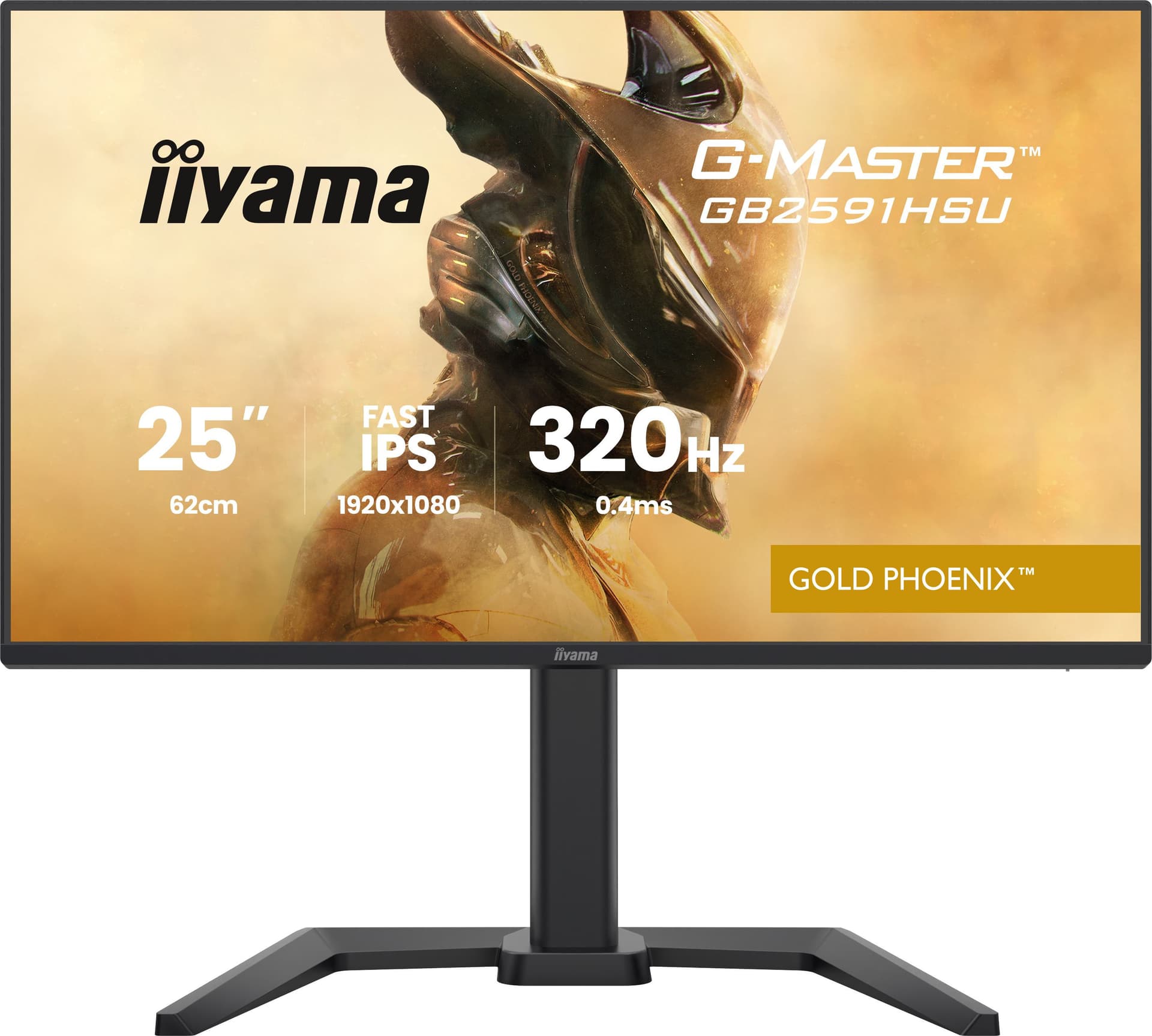 iiyama G-MASTER GB2591HSU-B1 Monitor PC 62,2 cm [24.5] 1920 x 1080 Pixel Full HD LED Nero (iiyama G-Master GB2591HSU-B1 24.5-Inch Fast IPS LCD, 1920x1080, up to 320Hz, 350 cd/m2 Brightness, 0.4ms MPRT , 2 x HDMI 2.1 + 1 x DP, USB Hub 2x USB 3.2 + 2x 