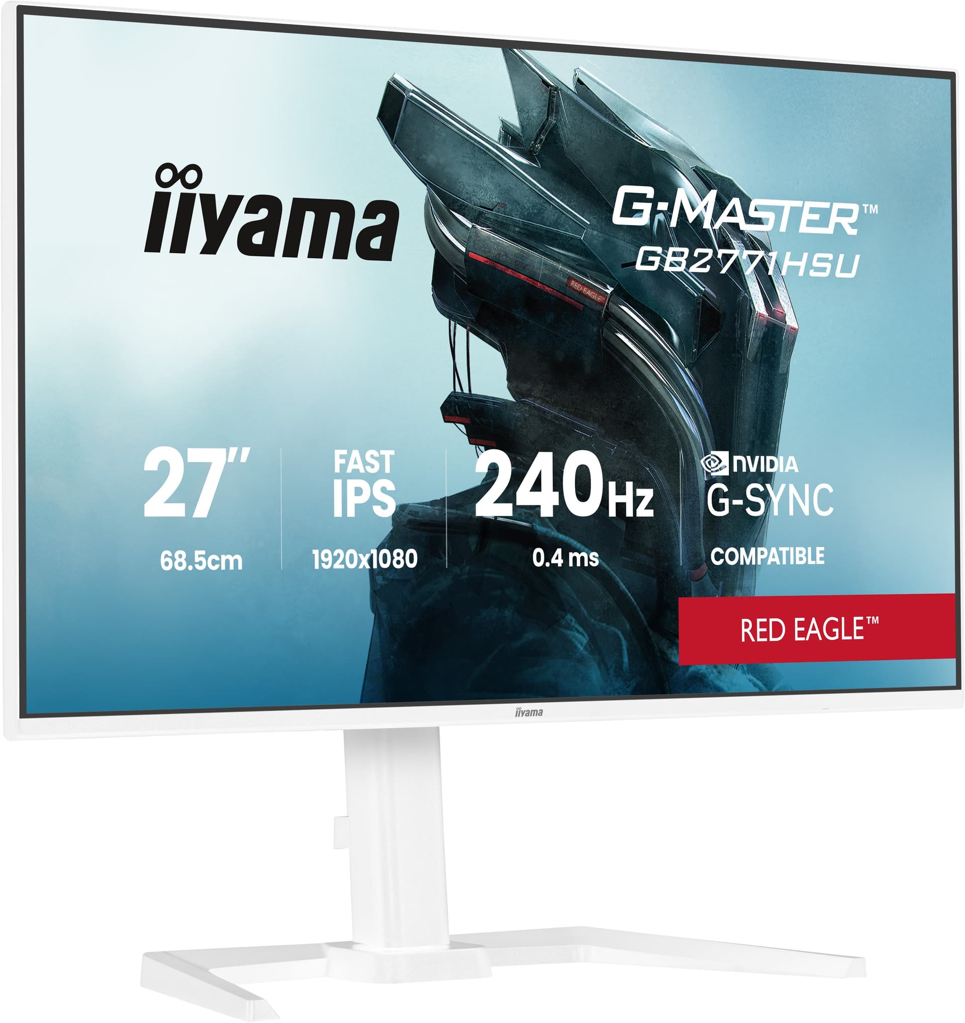 iiyama G-MASTER GB2771HSU-W1 Monitor PC 68,6 cm [27] 1920 x 1080 Pixel Full HD LCD Bianco (iiyama GB2771HSU-W1 27' Monitor)
