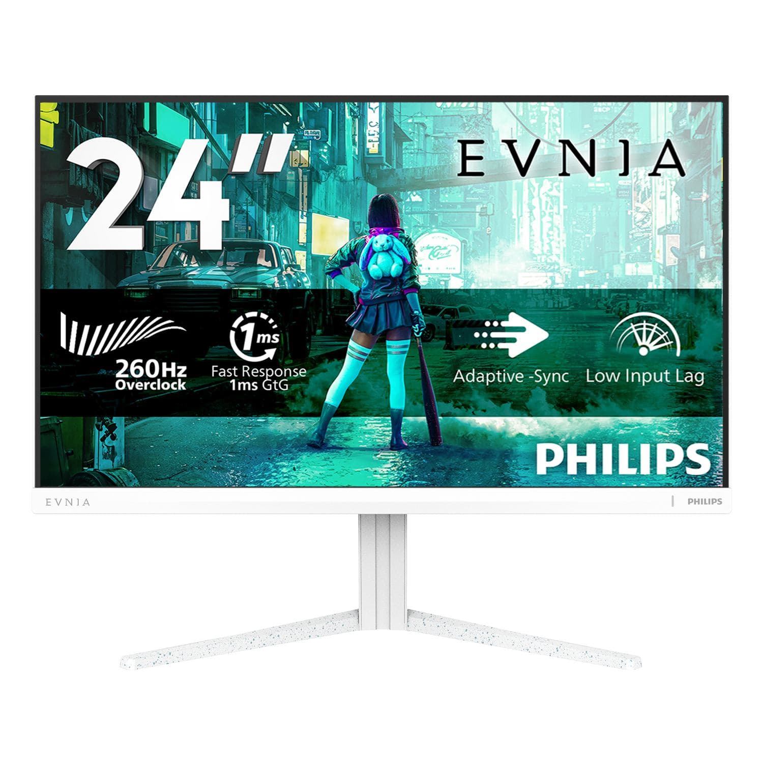 Philips Evnia 3000 24M2N3201PL/00 Monitor PC 60,5 cm [23.8] 1920 x 1080 Pixel Full HD LCD Bianco (Philips Evnia 3000 24M2N3201PL - LED monitor - 24 [23.8 viewable] - 1920 x 1080 Full HD [1080p] @ 260 Hz - Fast IPS - 1000:1 - HDR10 - 0.3 ms - HDMI, Di