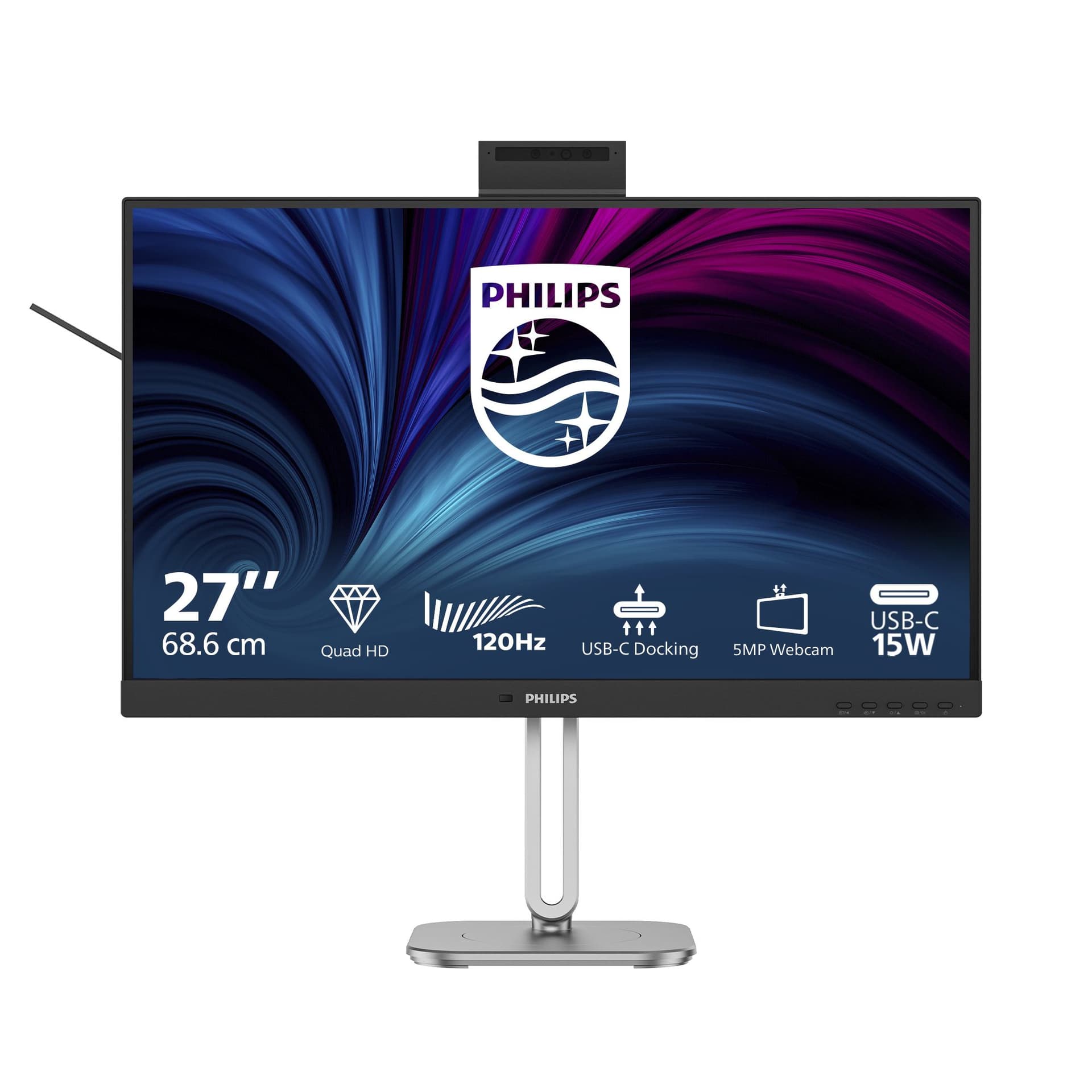 Philips 27B2U4601H/00 Monitor PC 68,6 cm [27] 2560 x 1440 Pixel (27B2U4601H 27IN IPS [2560X1440] - 16:9 4MS 300CD/M 1500:1)