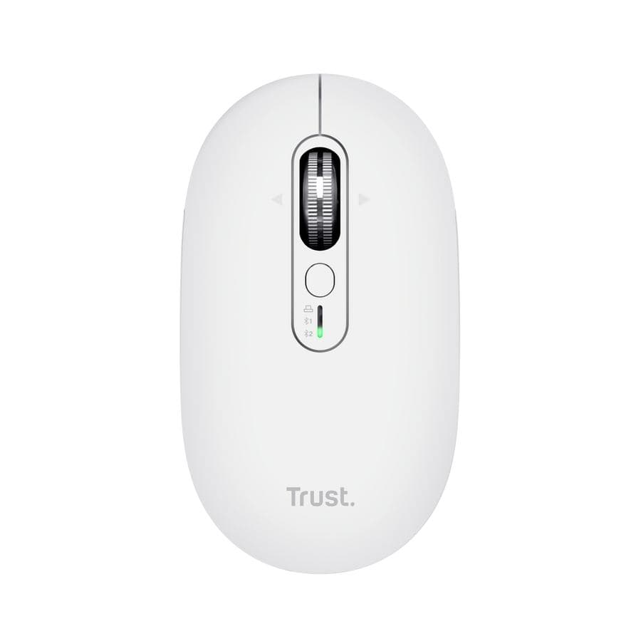 Trust Seron Slim Multi mouse Ufficio Ambidestro RF senza fili + Bluetooth Ottico 3200 DPI (SERON HYPSCROLL SLIM WRLS - MOUSE WHT)