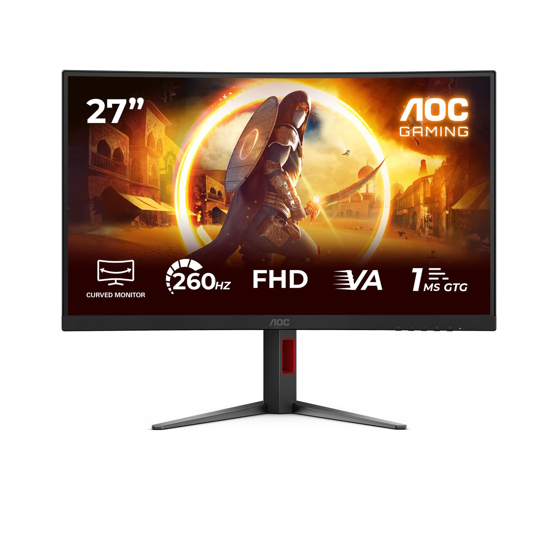 AOC G4 C27G4Z2 Monitor PC 68,6 cm [27] 1920 x 1080 Pixel Full HD LCD Nero, Rosso (AOC 27 VA MONITOR CURVED C27G4Z2)