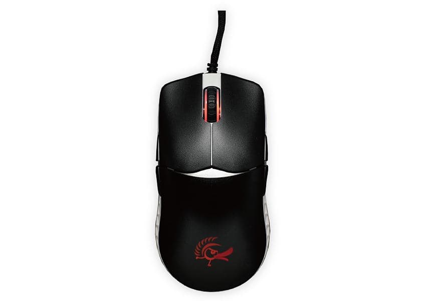 Ducky Feather mouse Gaming Ambidestro USB tipo A Ottico 16000 DPI (Ducky Feather Black and White Omron D2FC-F-K 60M RGB Lightweight USB Optical Gam)