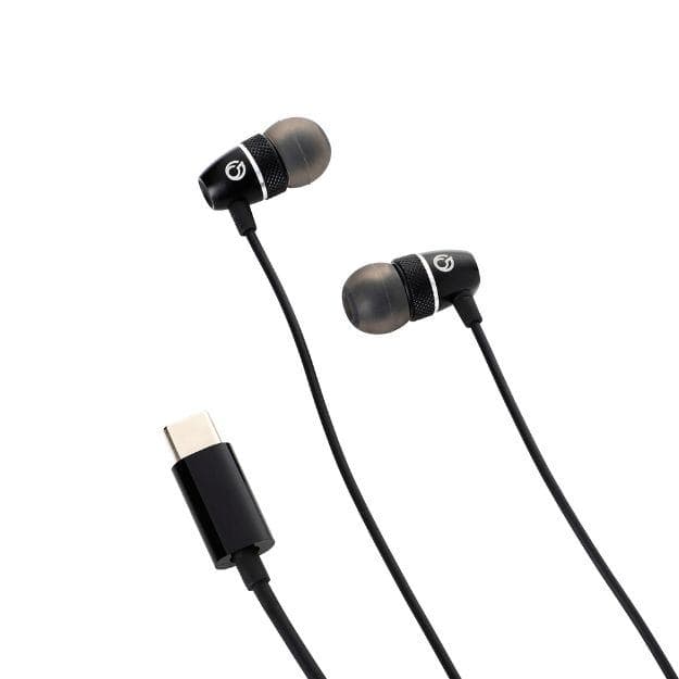 connektgear 24-1535 cuffia e auricolare Cuffie Cablato In-ear Chiamate/Musica/Sport/Tutti i giorni USB tipo-C Nero (HP535 USB Type C Wired Earphone with Noise Isolation and In-line Mic - Black)