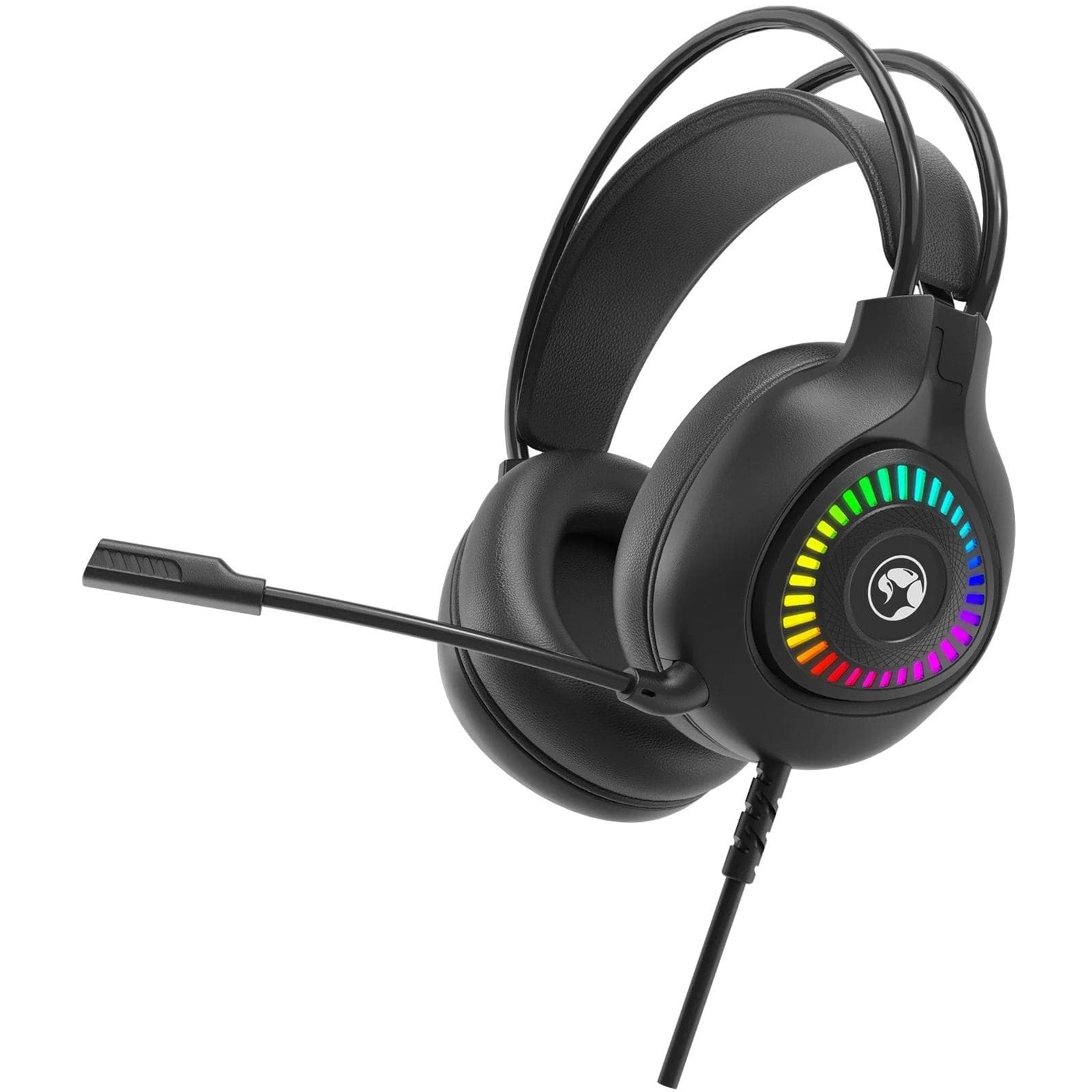 Marvo H8325 Akari 40 USB 2.0 Wired Gaming RGB Headset [Black] Auricolare Cablato A Padiglione Nero (Marvo H8325 Akari 40 USB 2.0 Wired Gaming RGB Headset [Black])