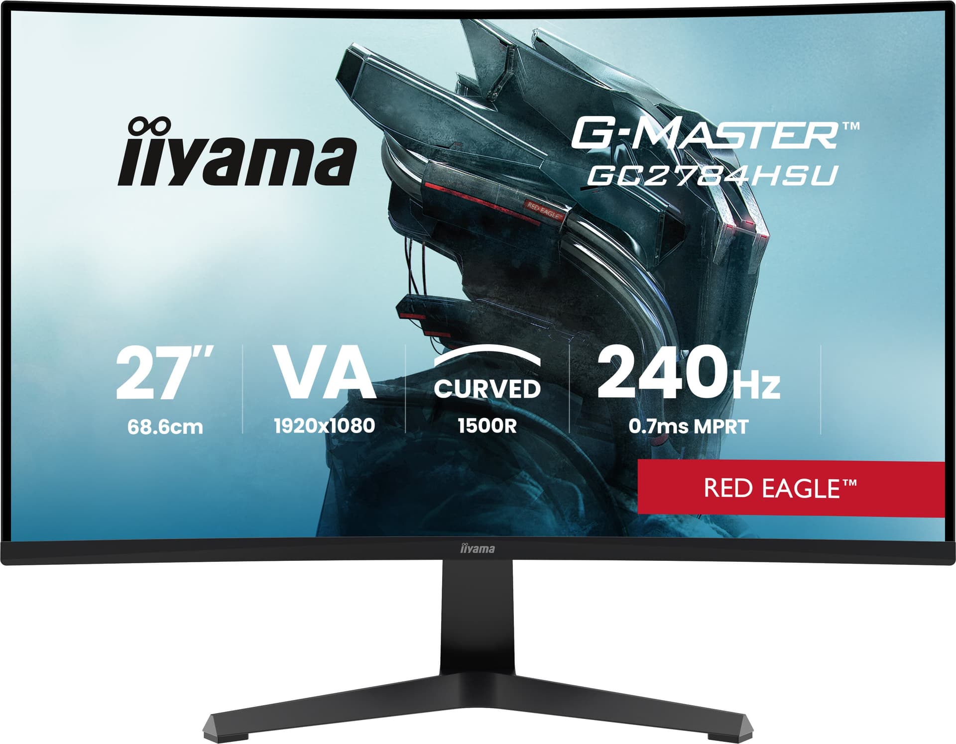 iiyama G-MASTER GC2784HSU-B1 Monitor PC 68,6 cm [27] 1920 x 1080 Pixel Full HD LCD Nero (GC2784HSU-B127IN 240HZ CURVED - HD GAMING DISPLAY 16:9 1100:1 0.)