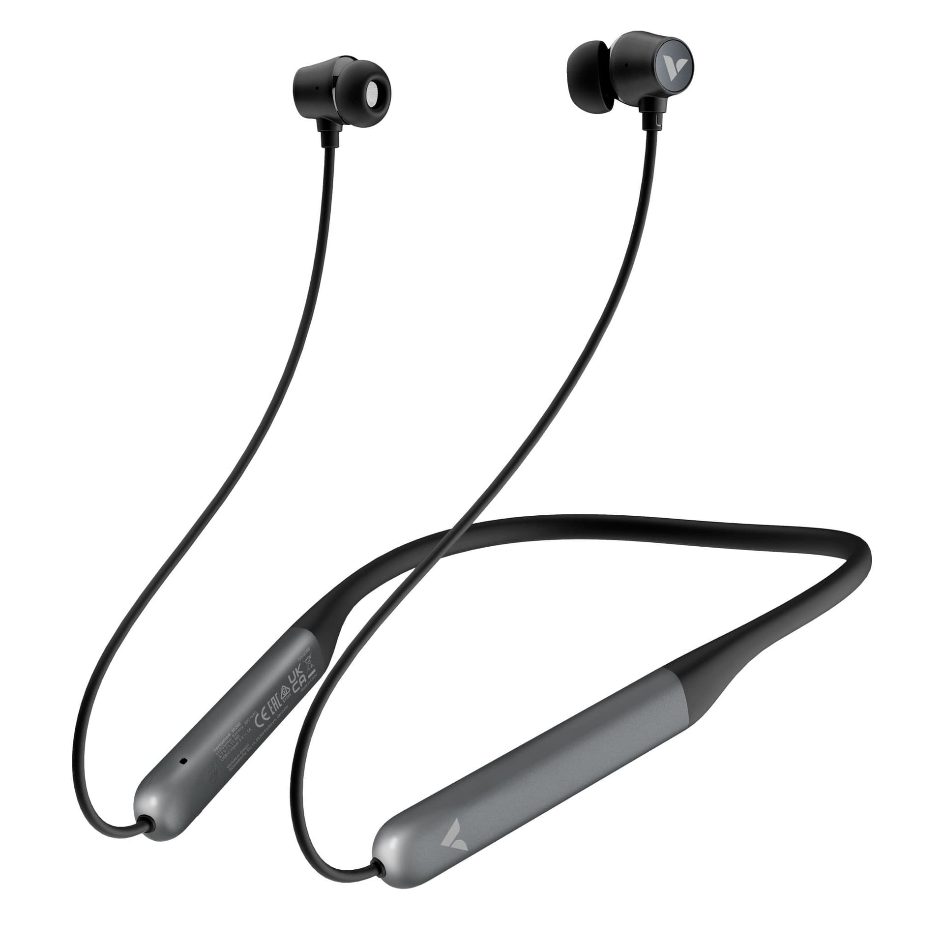 Verbatim TruSound ANC Auricolare Wireless Passanuca Musica/Giornaliera Bluetooth Nero (Verbatim [30205] TruSound ANC Neckband Earbuds, Wireless Bluetooth 5.4, Active Noise Cancellation - Black)