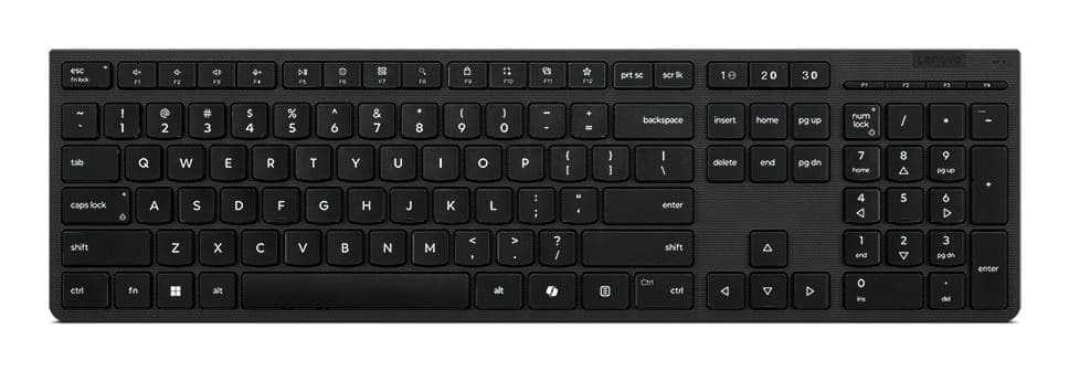 Lenovo 4Y41R64540 tastiera Casa/ufficio RF senza fili + Bluetooth Inglese US Nero (Keyboard Home/Office Rf - Wireless + Bluetooth Us - English Black - Warranty: 12M)