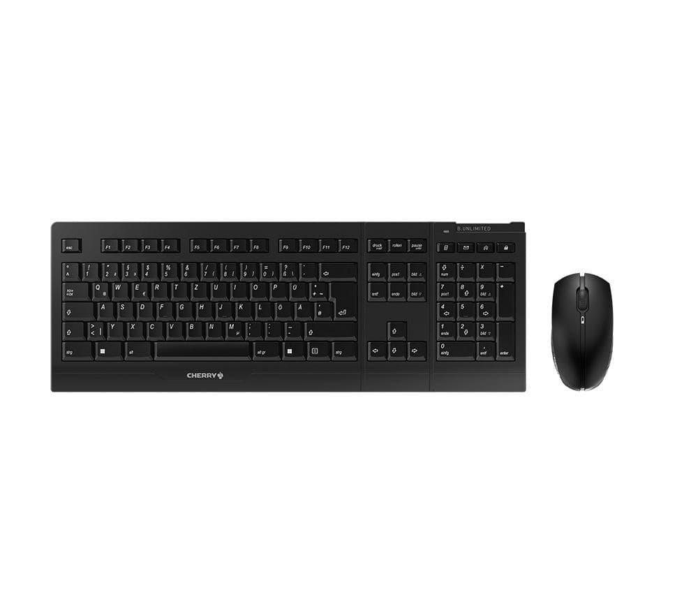 CHERRY B.UNLIMITED 3.0 tastiera Mouse incluso Ufficio RF Wireless Tedesco Nero (CHERRY B.UNLIMITED 3.0 - tastatur og m)