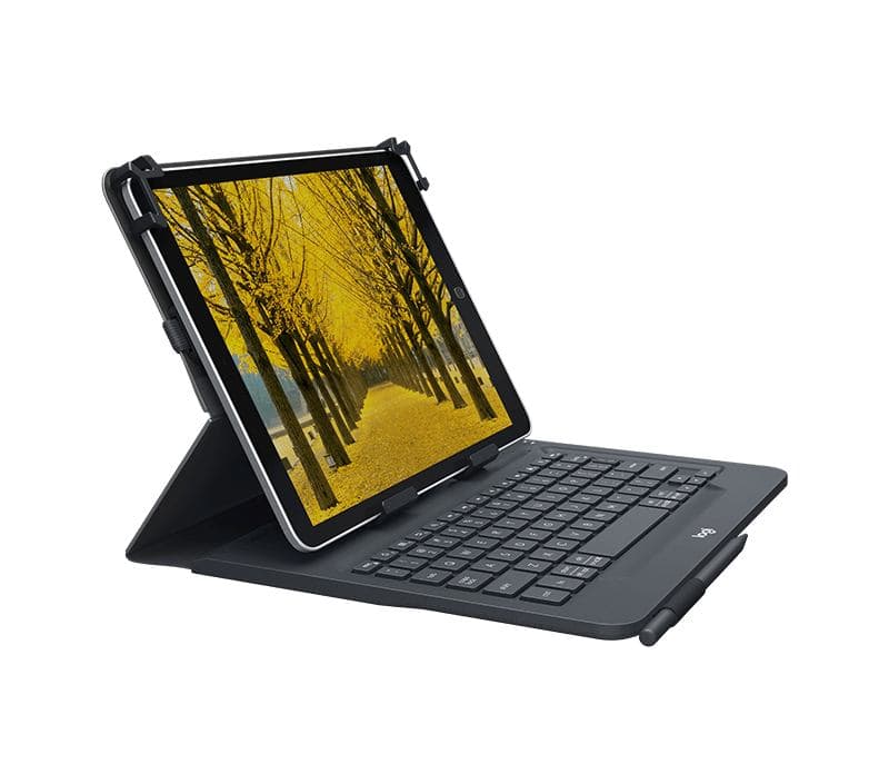 Logitech 920-008340 tastiera per dispositivo mobile QWERTY Nordic Bluetooth Nero (Universal Kyb folio Pan Nordic - for 9 + 10 tablets, Black - Warranty: 24M)