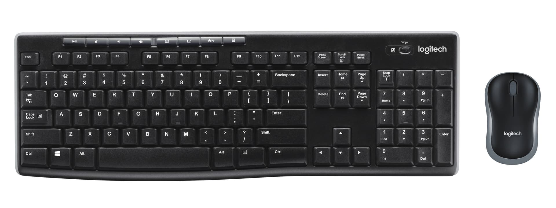 Logitech MK270 tastiera Mouse incluso Universale RF Wireless Slovacco Nero (WIRELESS COMBO MK270 - EER - SL) - Versione Tedesca