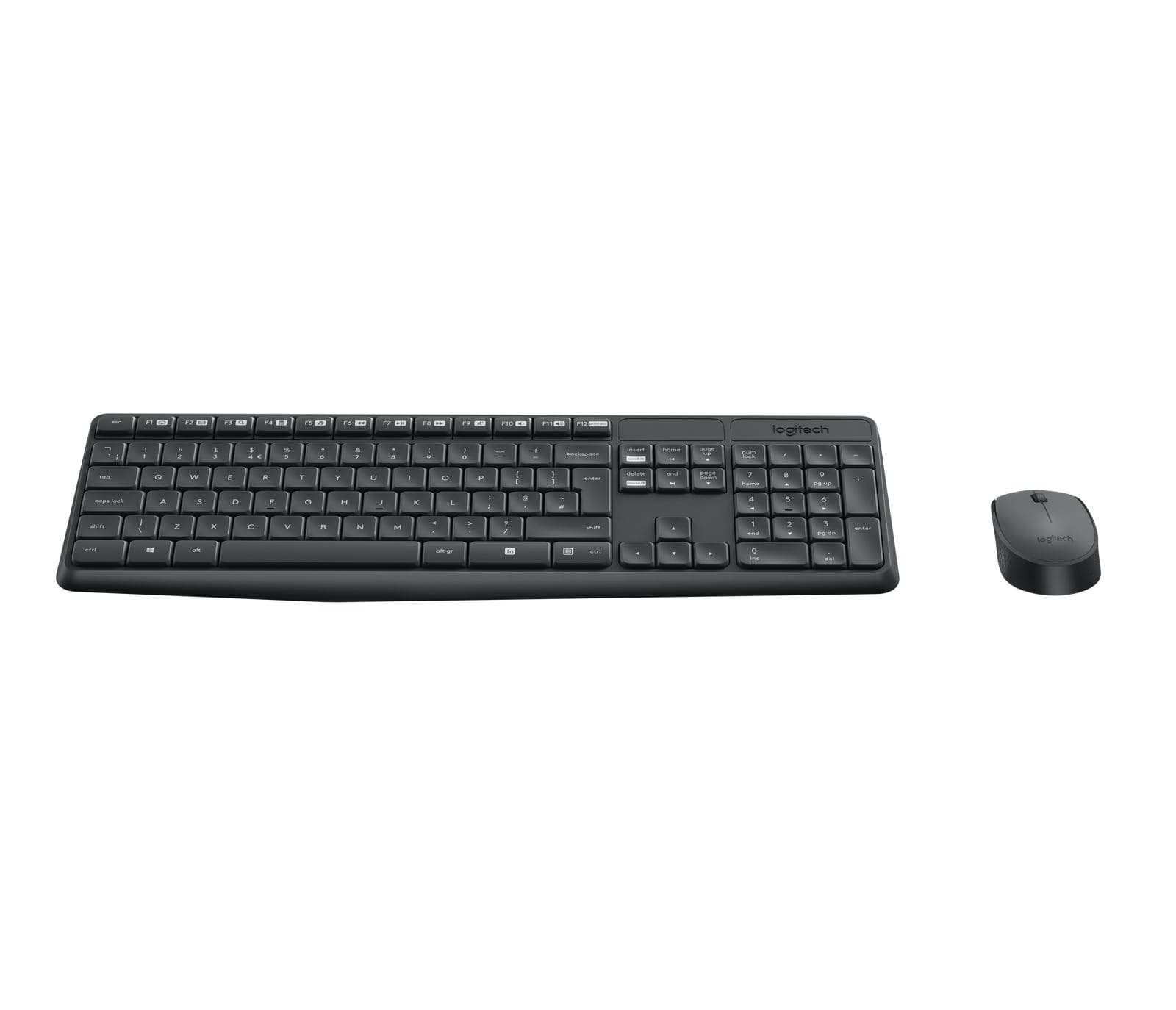 Logitech MK235 (MK235 WIRELESS KEYBOARD / MOUSE - GREY-HUN-2.4GHZ-INTNL) - Versione UK