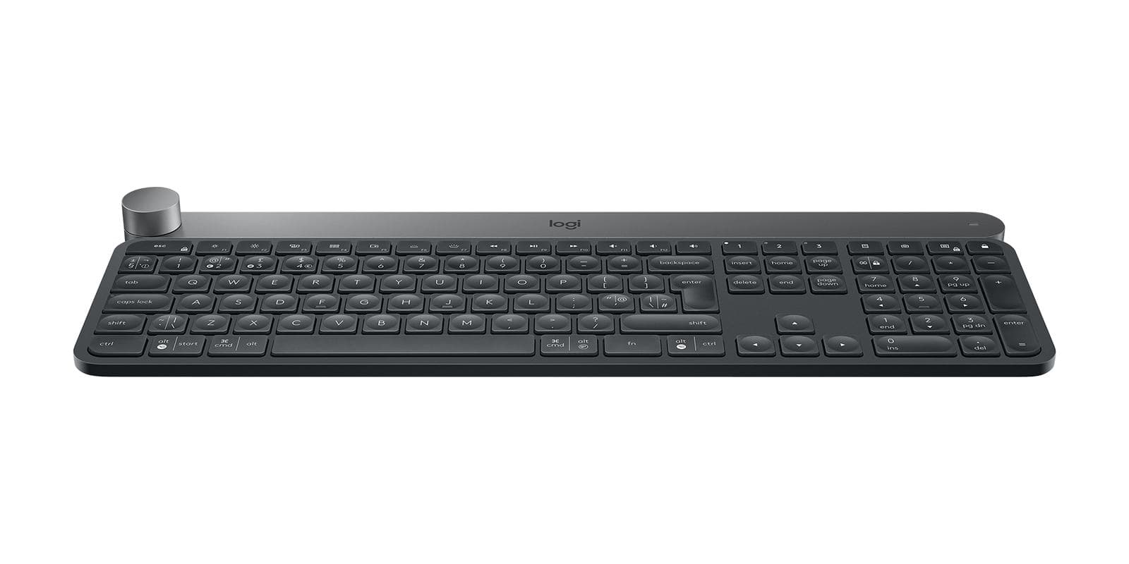 Logitech 920-008500 tastiera Universale RF senza fili + Bluetooth QWERTY Italiano Nero, Grigio (Logitech Craft Advanced with Creative Input Dial - Tastiera - retroilluminato - Bluetooth, 2.4 GHz - QWERTY - italiana)