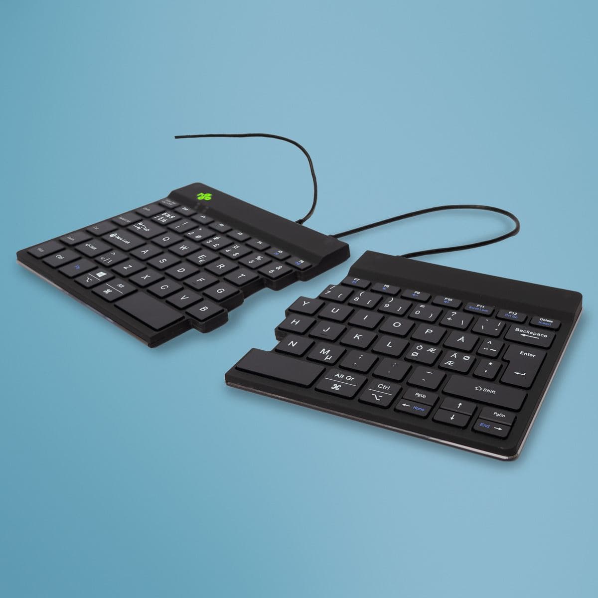 R-Go Tools Tastiera ergonomica R-Go Split Break v2 con software Break, tastiera split, QWERTY [ND], con cavo, nero (R-Go HE vertikal mus, venstre hÃ¥nd)