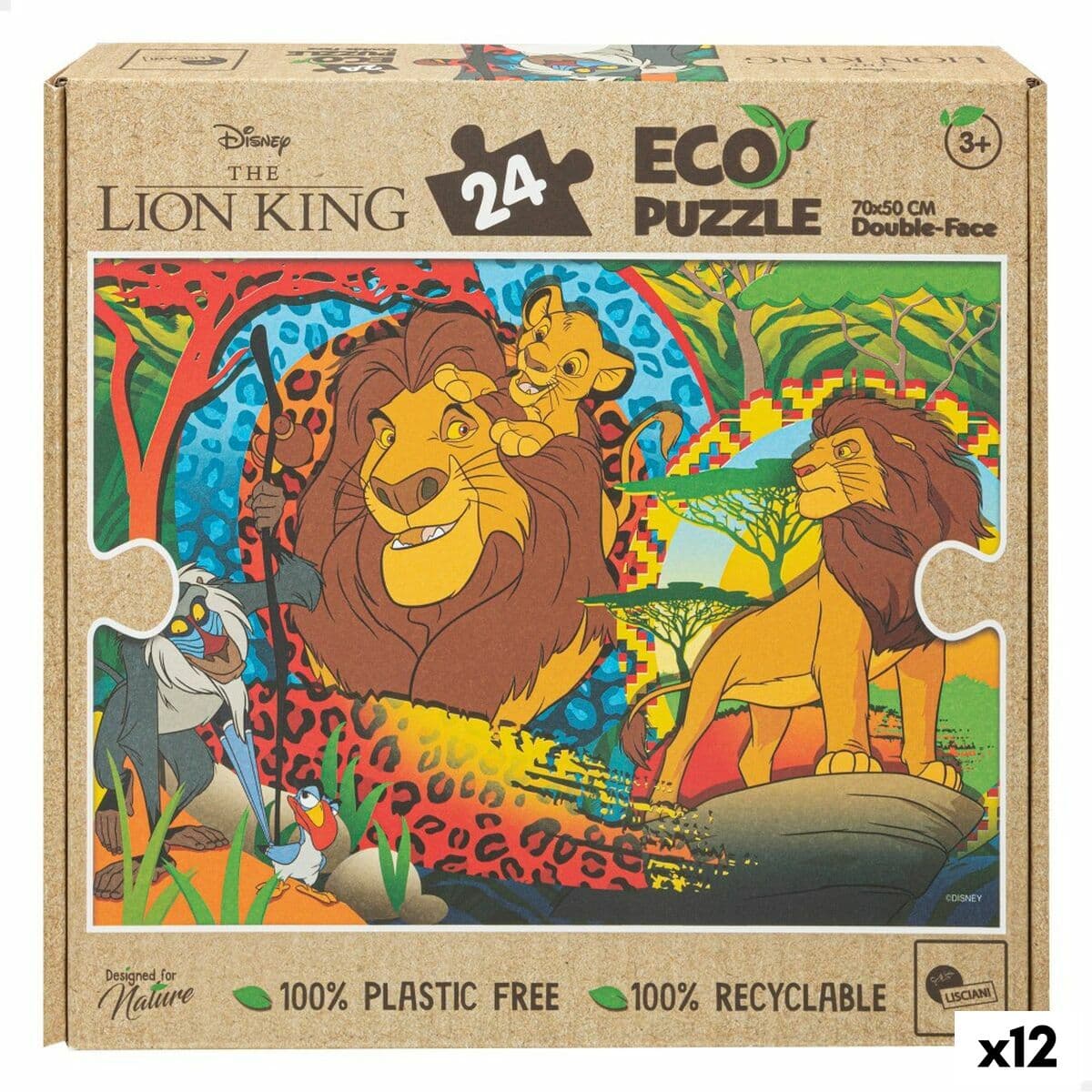 Puzzle Bambino Il Re Leone 24 pezzi 70 x 1,5 x 50 cm