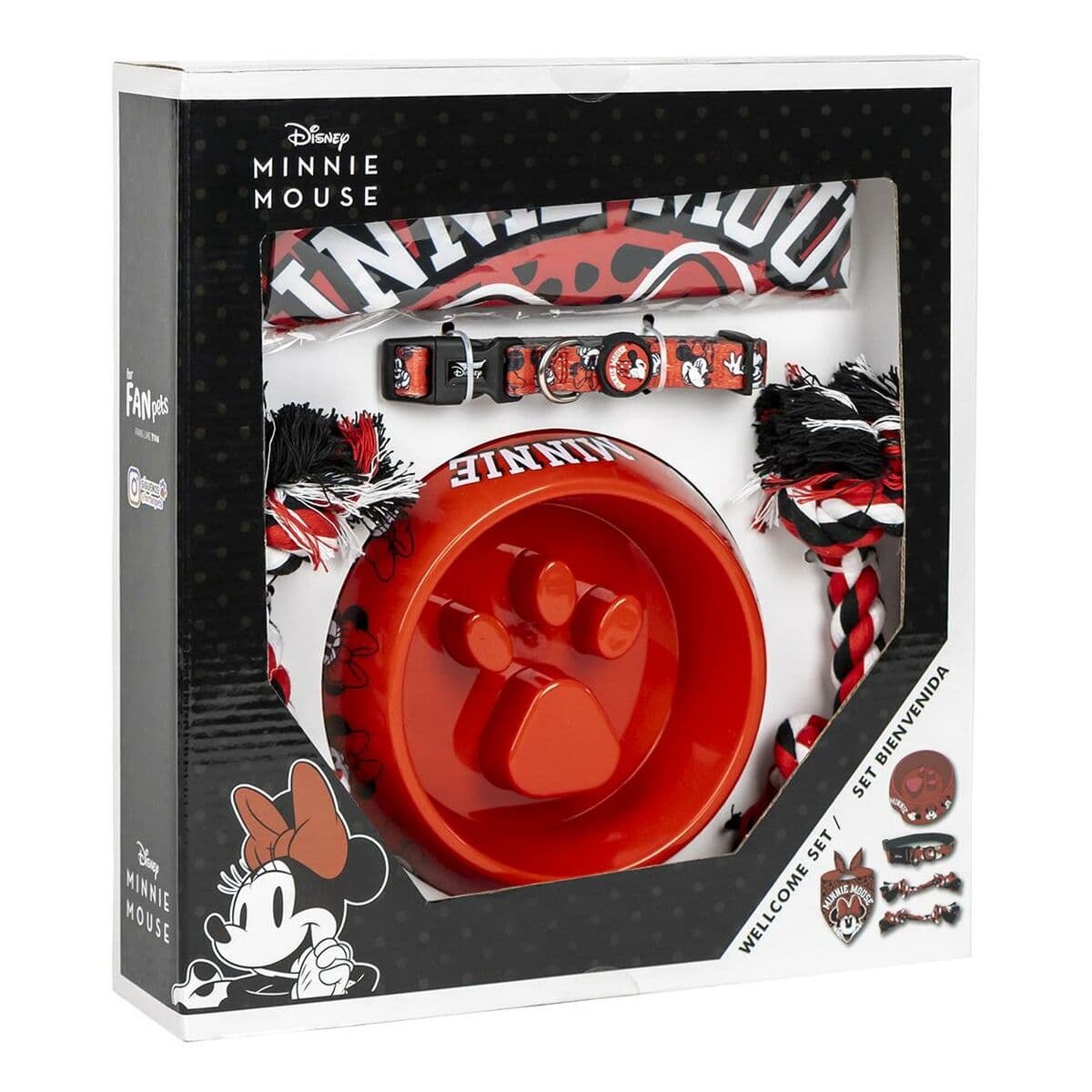 Welcome Gift Set for Dogs Minnie Mouse Red 28 x 30 x 6,8 cm 5 Pieces