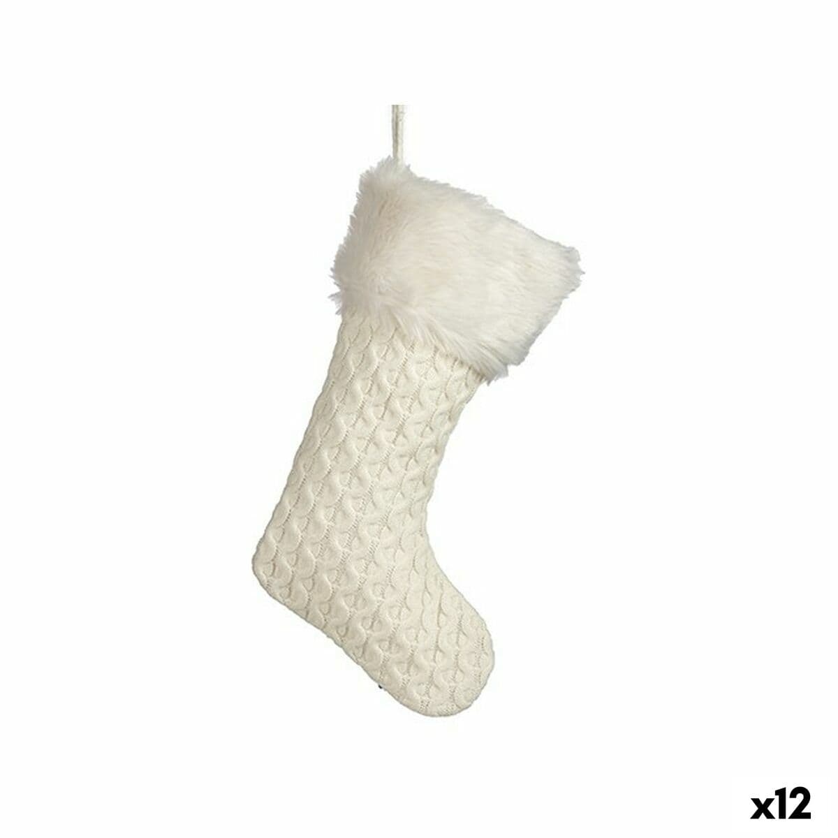 Palla di Natale Krist+ Bianco Calza 28 x 4 x 46 cm