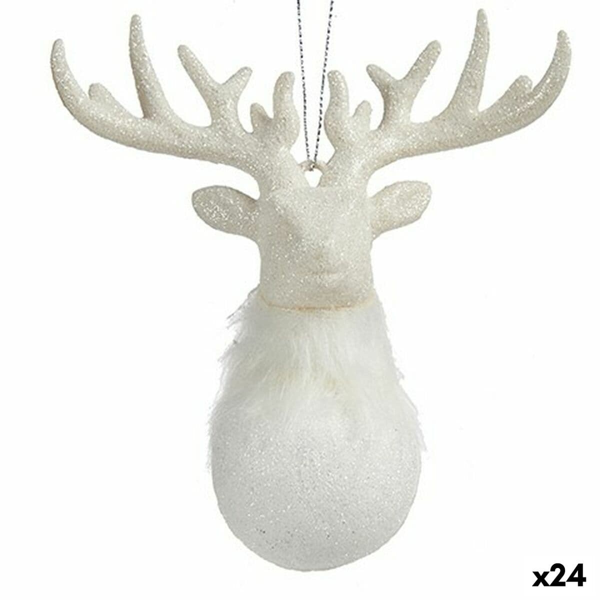 Palla di Natale Krist+ Bianca Plastica Renna 14 x 15,5 x 7 c