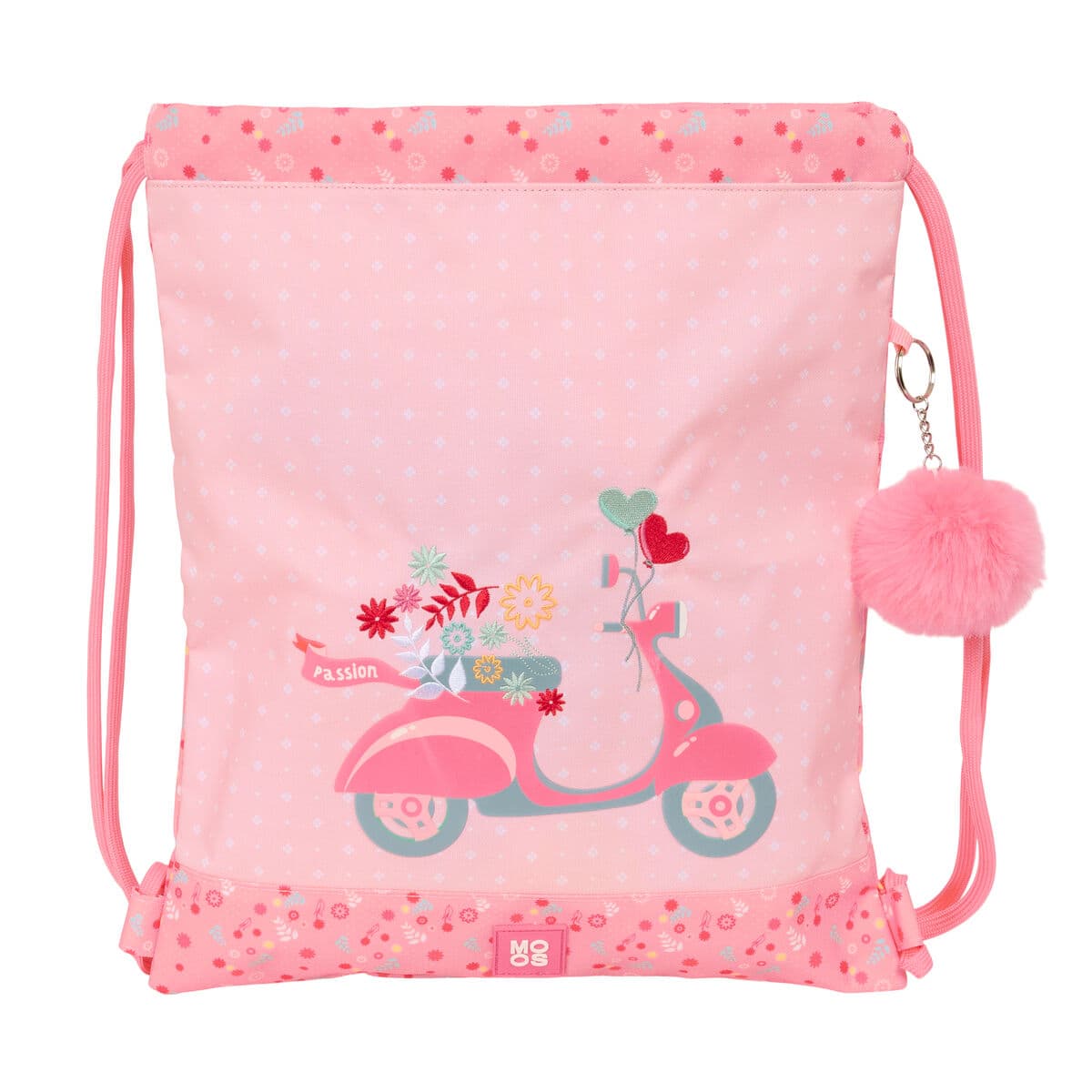 Zaino con cordini Moos multicolore 35 x 40 x 1 cm