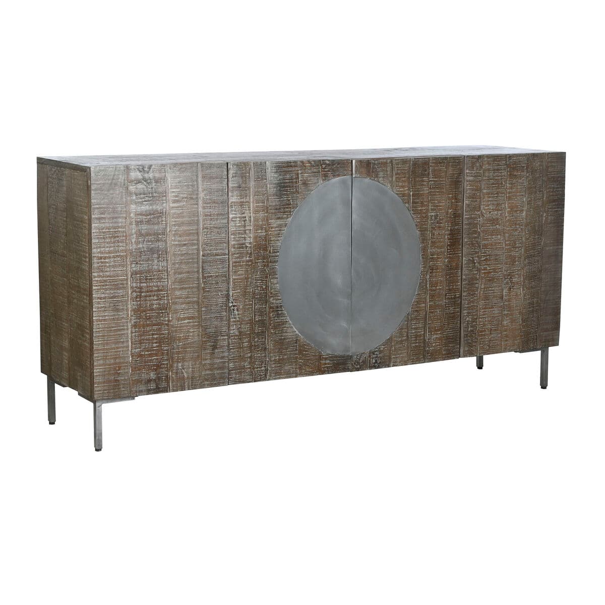 Sideboard DKD Home Decor Dark brown Dark grey Metal Mango wood 180 x 40 x 80 cm