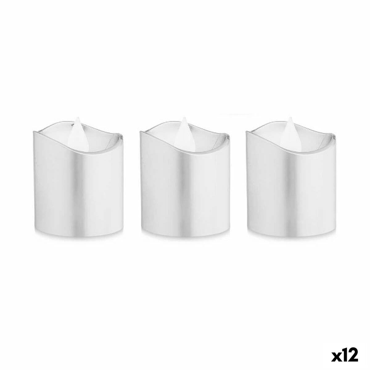 Set candele regalo decorativo argento