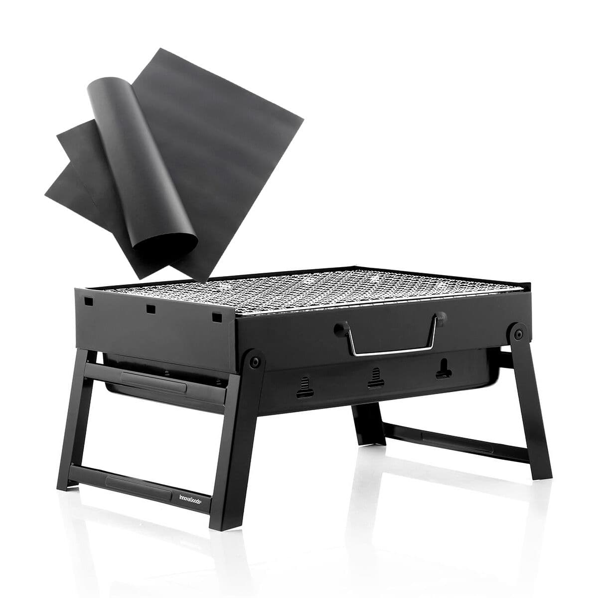 Pack 2 Tappetini per Forno o Barbecue e Barbecue Pieghevole